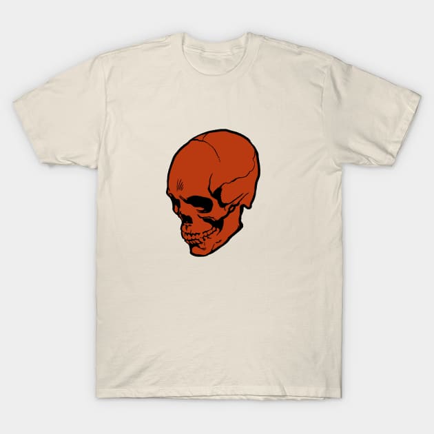 Skull- red T-Shirt by deimos-remus